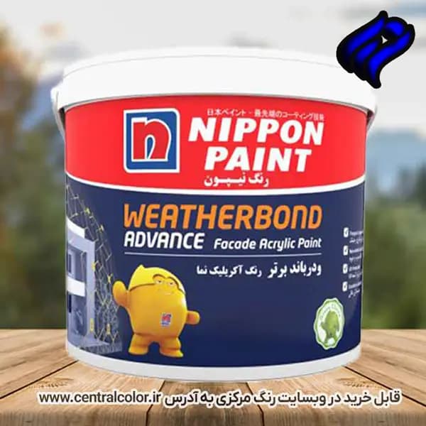 رنگ اکریلیک نما سفید مات ودرباند نیپون حلب کد 899