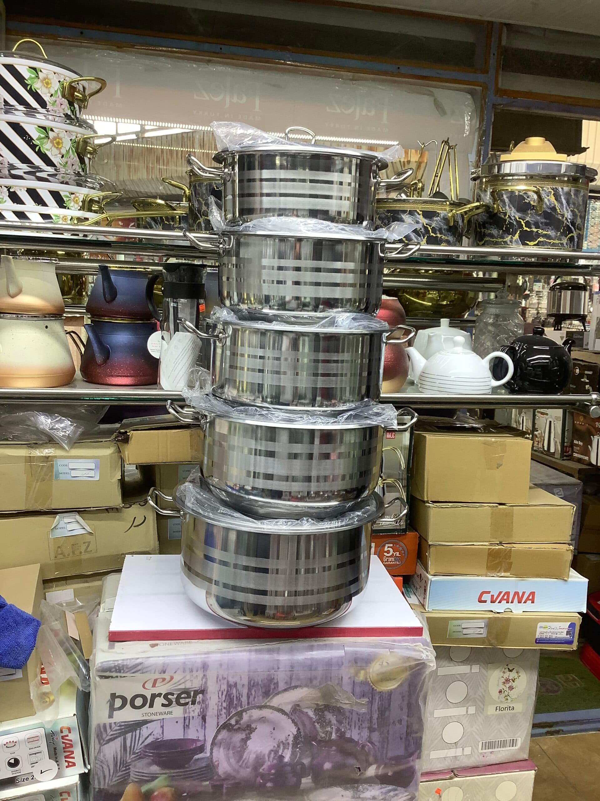 سرویس استیل 10 پارچه اصل ترک مارک سیوال