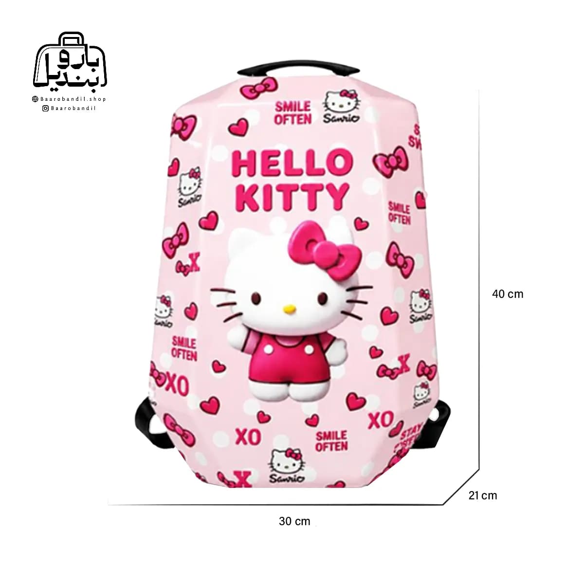 کوله‌پشتی مدرسه‌ هارد کیس Marinox Marvel کد ۱۰۵۰ طرح هلو کیتی Hello Kitty — تصویر ۲