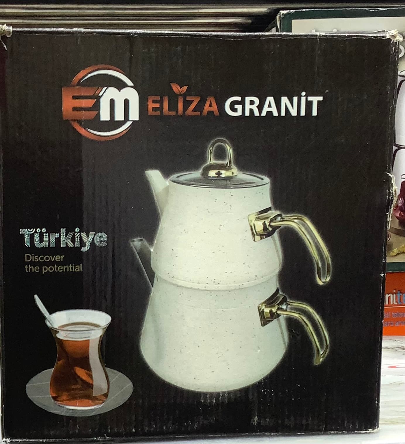 کتری و قوری گرانیت مارک Eliza اصلی — تصویر ۳