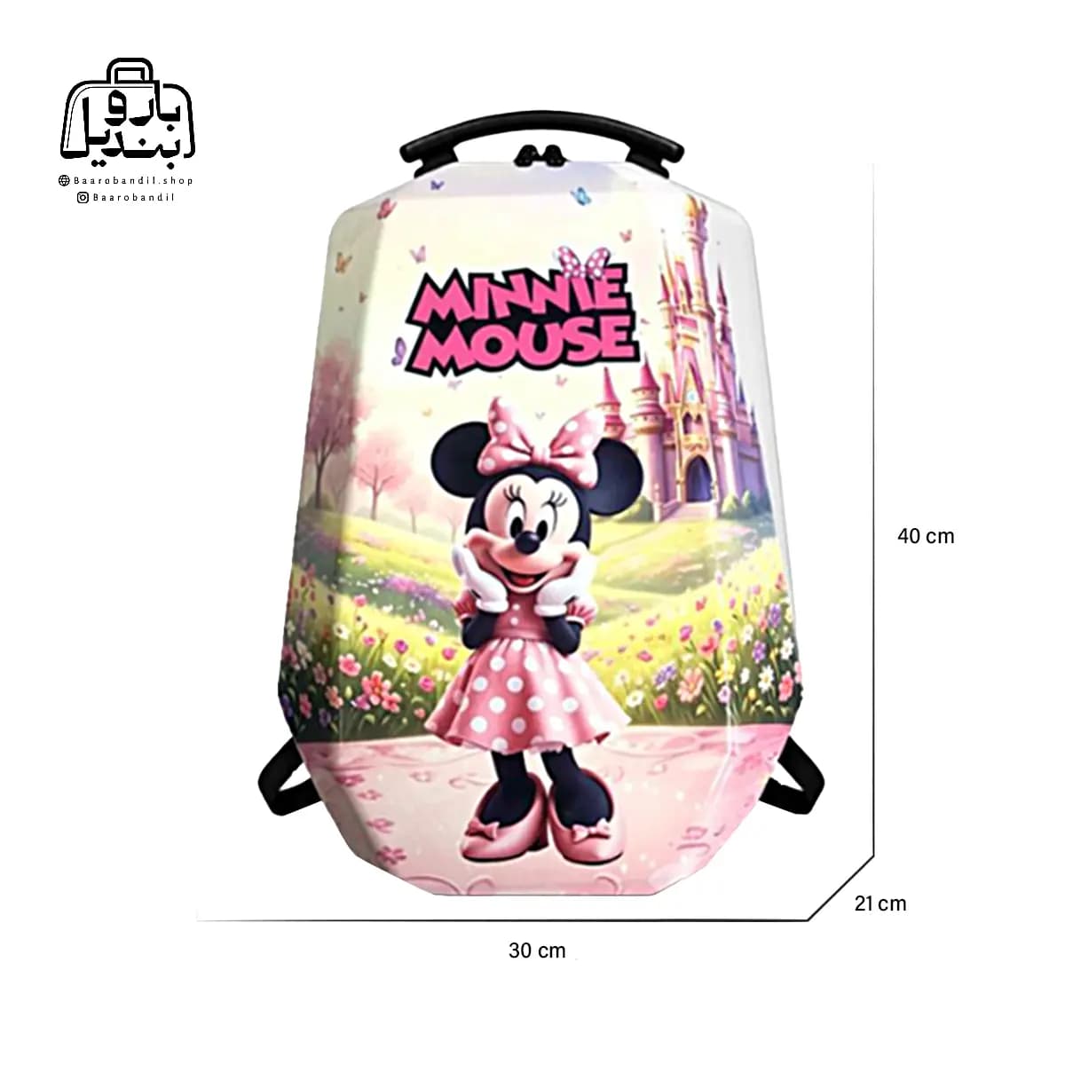 کوله‌پشتی مدرسه‌ هارد کیس Marinox Marvel کد ۱۰۵۰ طرح مینی‌موس Minnie Mouse — تصویر ۲