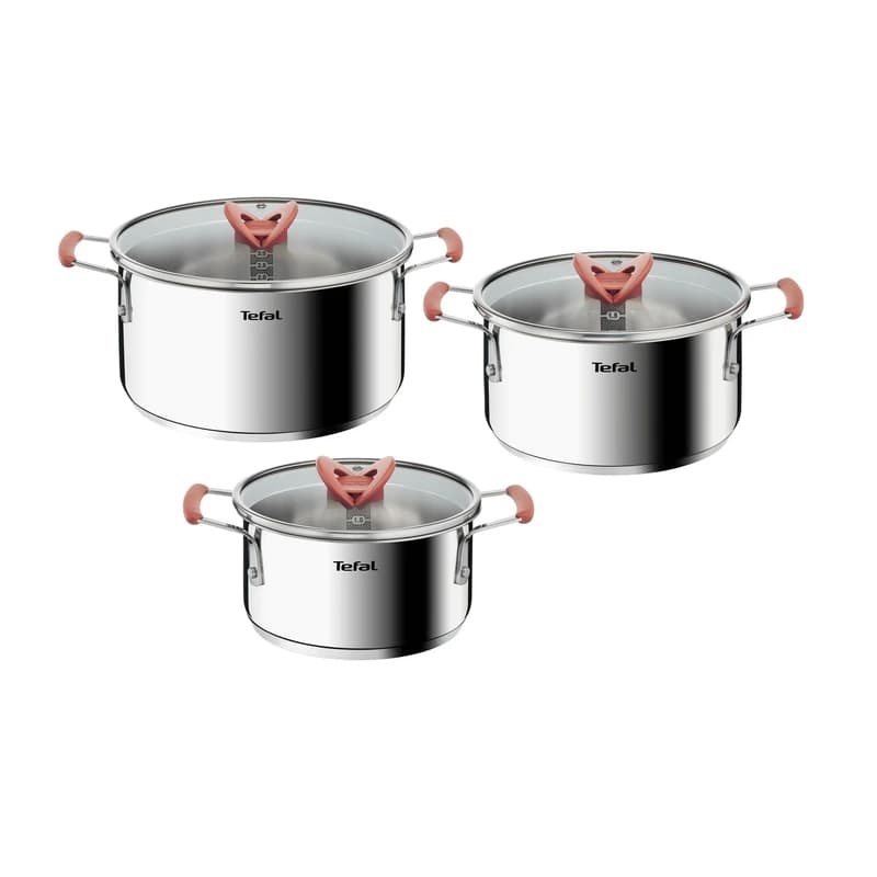 مجموعه 6 پارچه قابلمه استیل تفال مدل Tefal Opti’Space