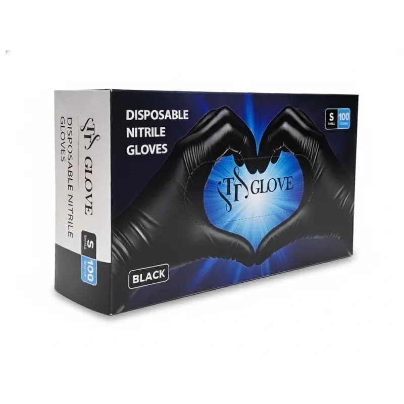 دستکش نیتریل مشکی TT GLOVE سایز اسمال – بسته 100 عددی