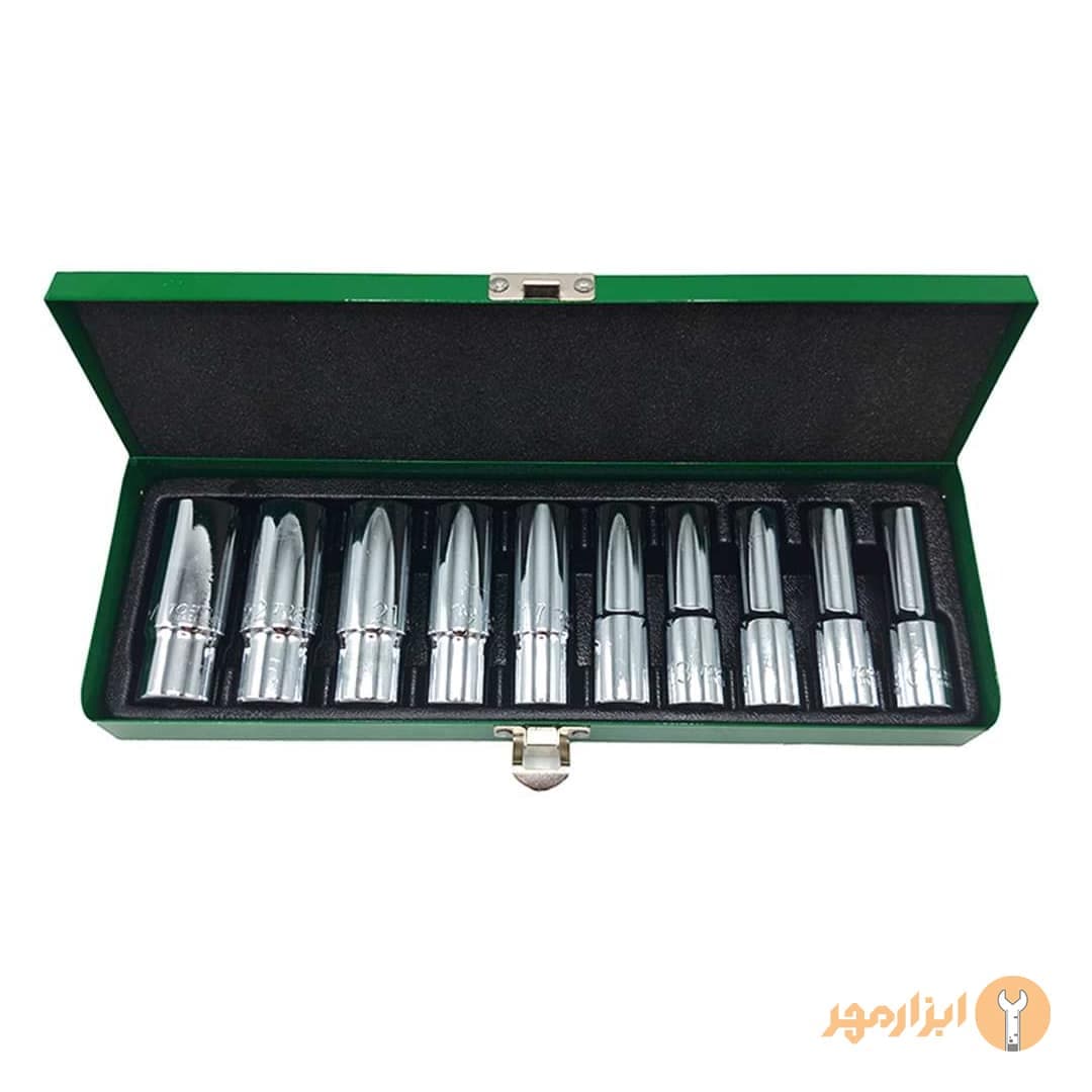 جعبه بکس 10 پارچه 1/2 درایو 6 پر بلند تاپ تول مدل GAAD1011 — تصویر ۳