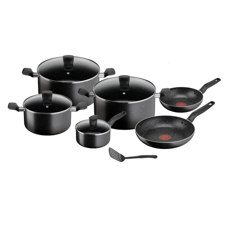 مجموعه ۱۱ پارچه قابلمه تفال Tefal Dark Stone