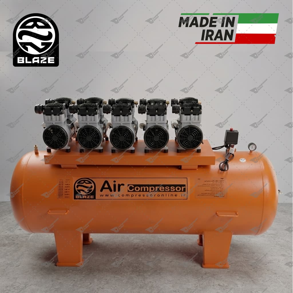کمپرسور هوا 500 لیتری سایلنت 7500 وات BLAZE