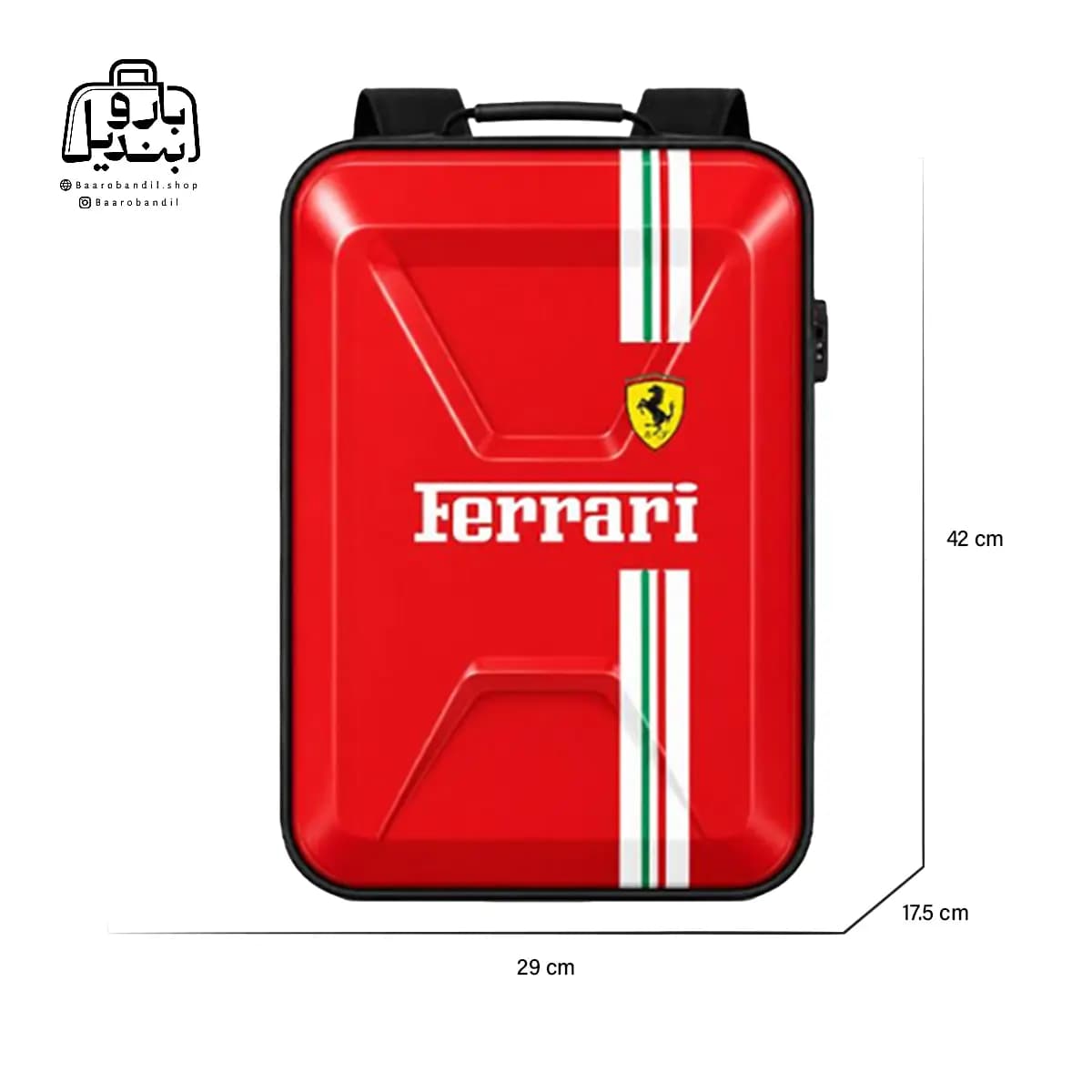 کوله‌پشتی فانتزی هارد کیس Marinox Marvel کد ۱۰۷۰ طرح فراری Ferrari — تصویر ۲