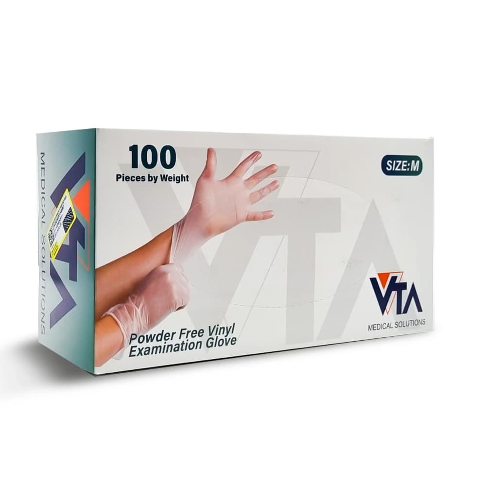 دستکش وینیل VTA – سایز مدیوم بسته 100 عددی