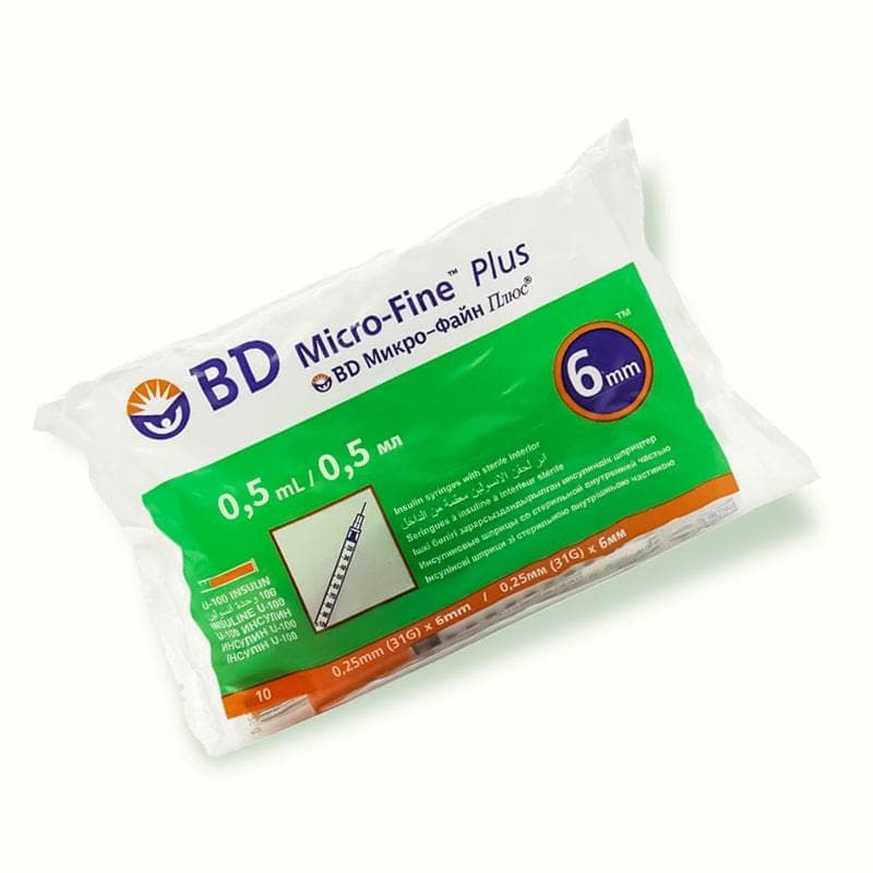 سرنگ انسولین BD بی دی 0.5 میل – بسته 100 عددی — تصویر ۳