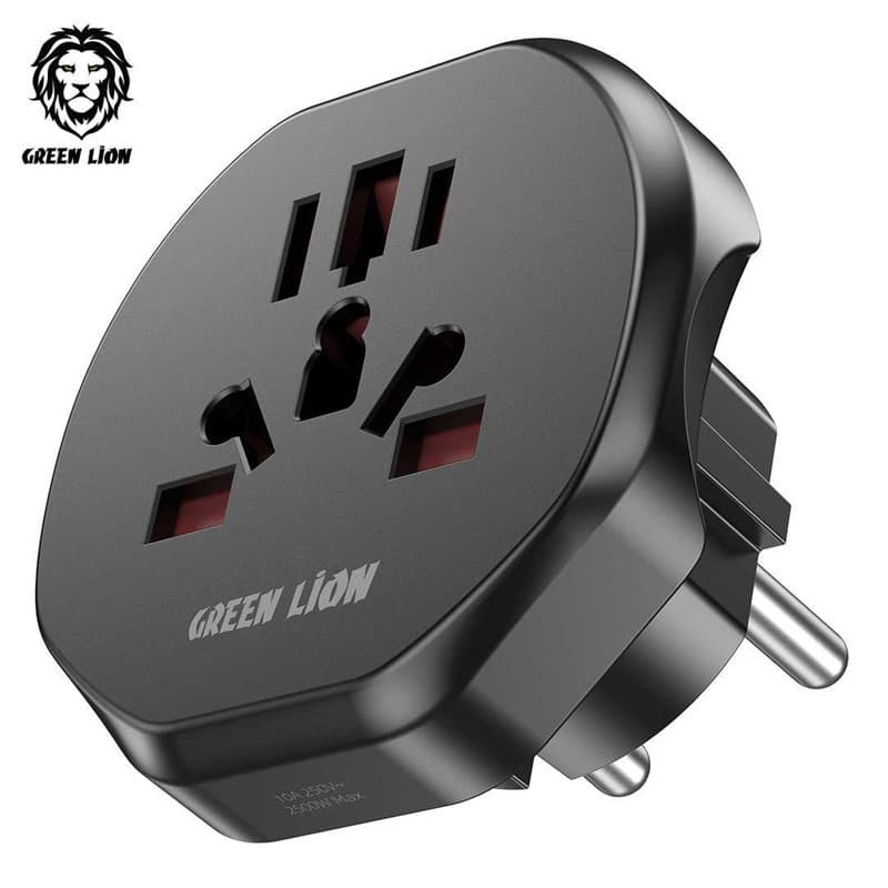 تبدیل 3 به 2 برق Green Lion GNUVEUPLGBK — تصویر ۲