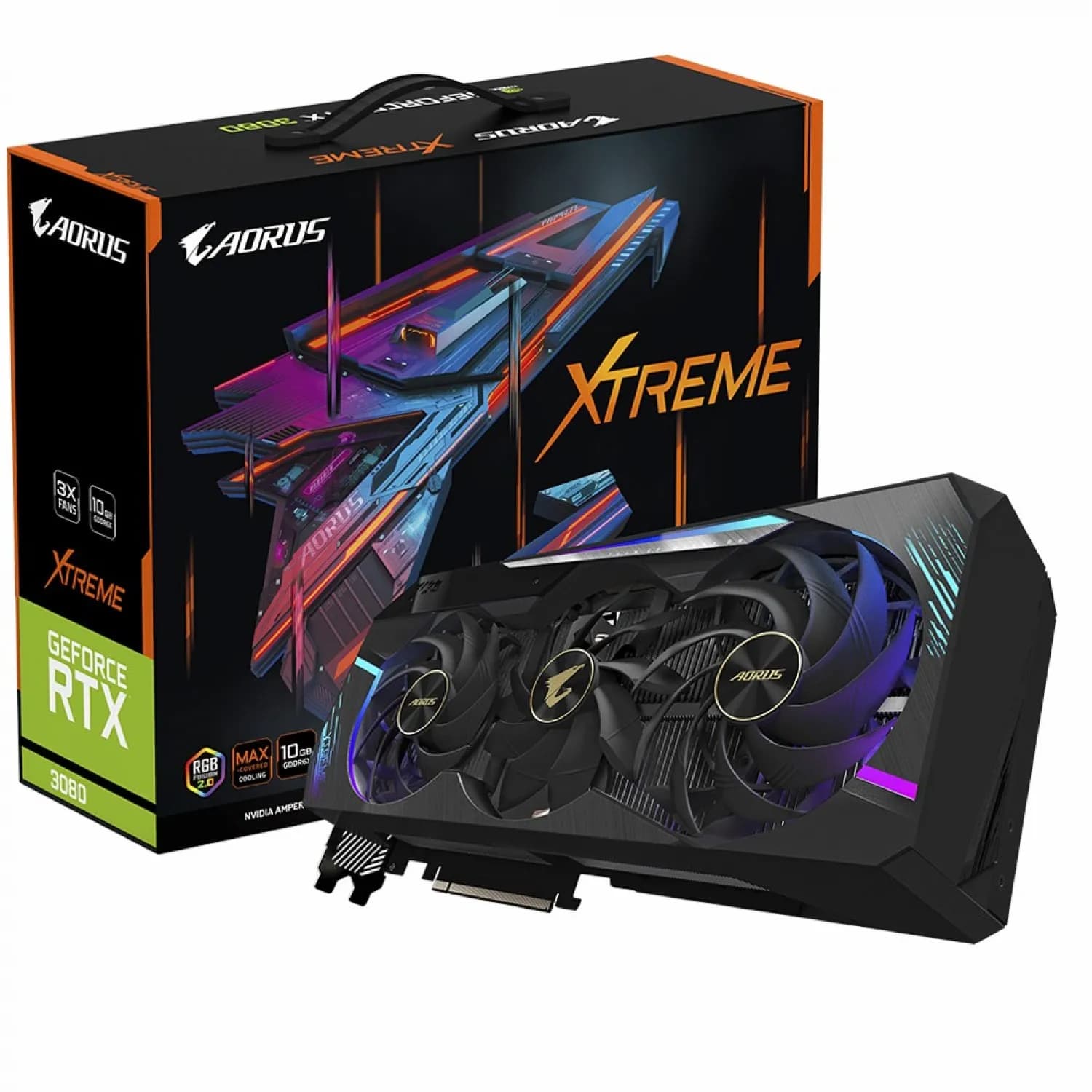 کارت گرافیک کارکرده GIGABYTE AORUS RTX 3080 XTREME 10G — تصویر ۲