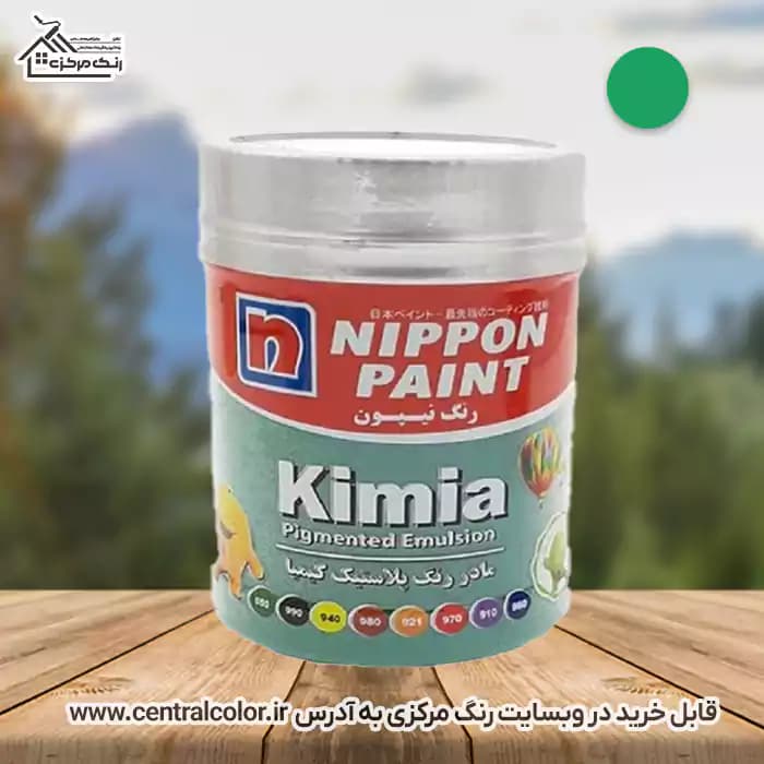 رنگ پلاستیک سبز نیپون کد 950 وزن 1 کیلوگرم