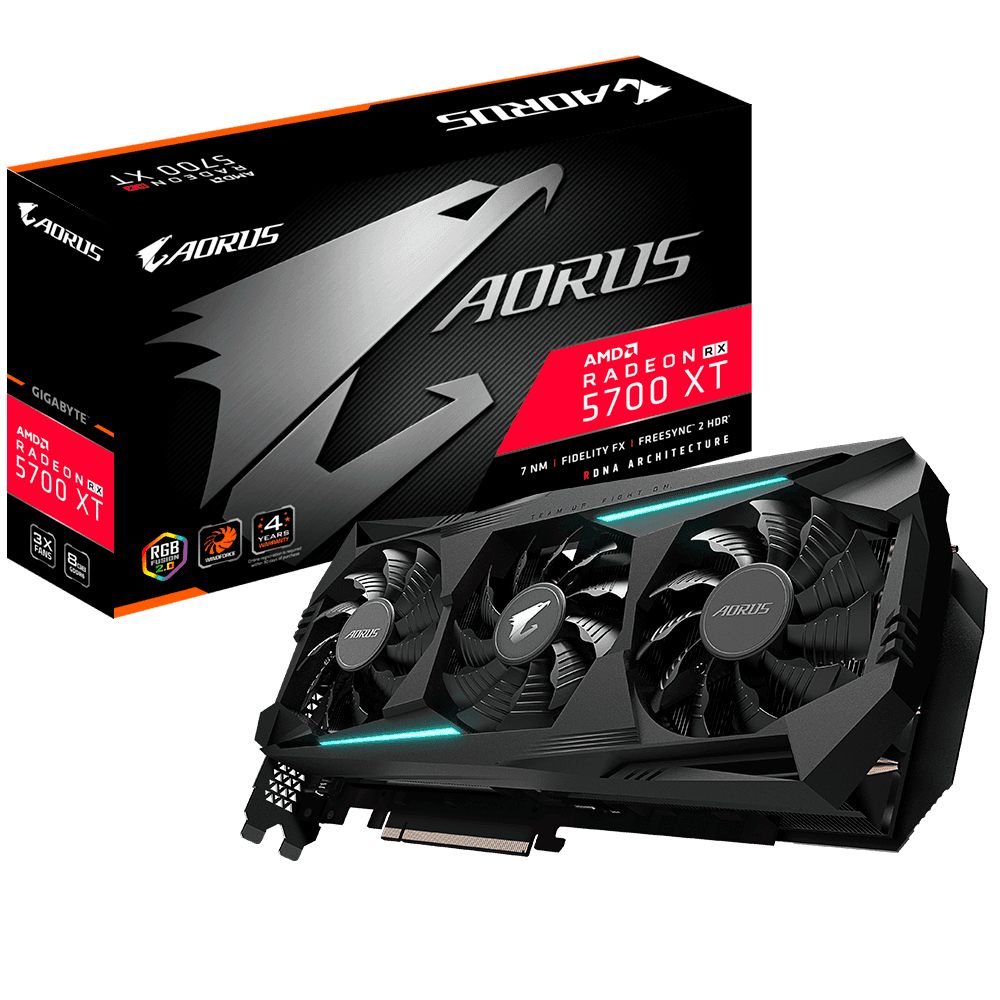 کارت گرافیک کارکرده گیگابایت GIGABYTE AORUS Radeon RX 5700 XT 8G — تصویر ۳