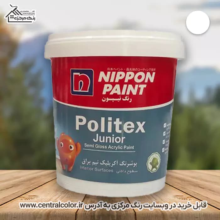رنگ سفید آکریلیک نیمه براق نیپون سطوح داخلی کد 830 حجم 1 کیلوگرم