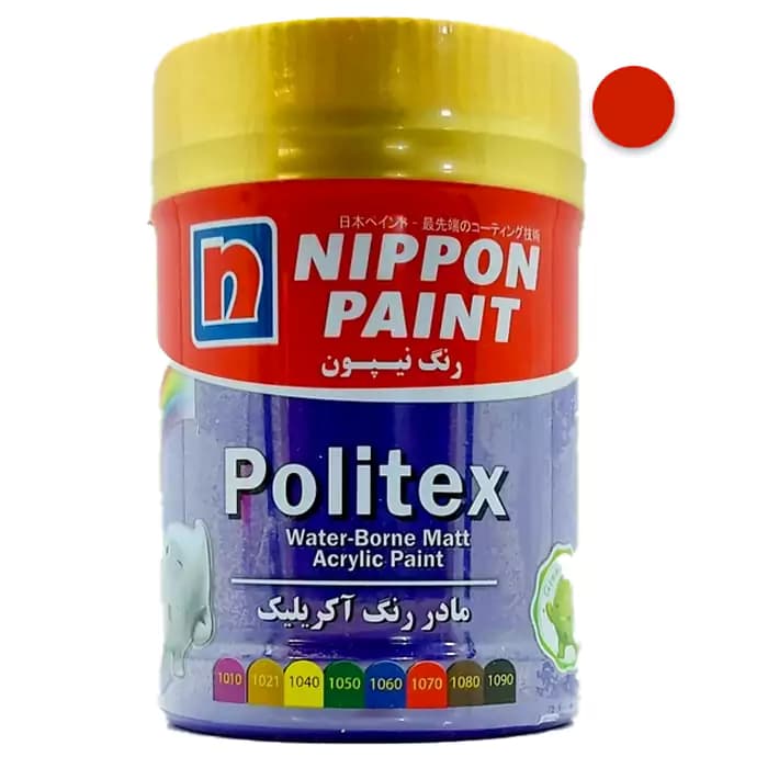 مادر رنگ قرمز مات آکریلیک نیپون کد 1070 حجم 1 کیلوگرم — تصویر ۲