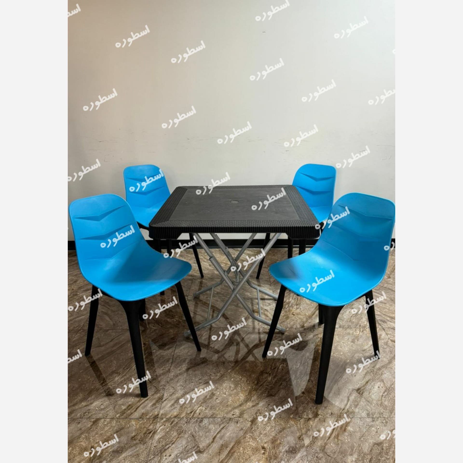 میز و صندلی ناهارخوری تاشو قابل شست و شو فضای باز 4 نفره مبلمان آپادانا apadana مدل 633781 — تصویر ۳