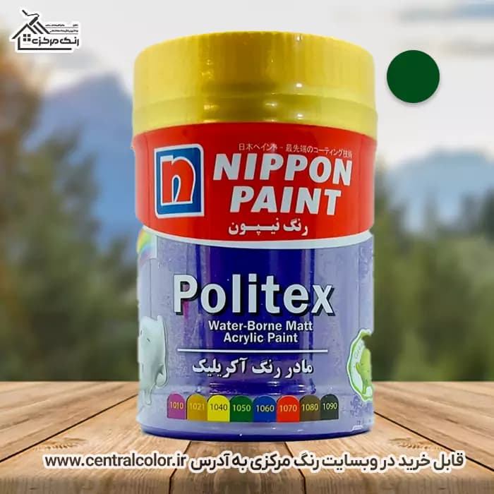 مادر رنگ سبز مات آکریلیک نیپون کد 1050 حجم 1 کیلوگرم
