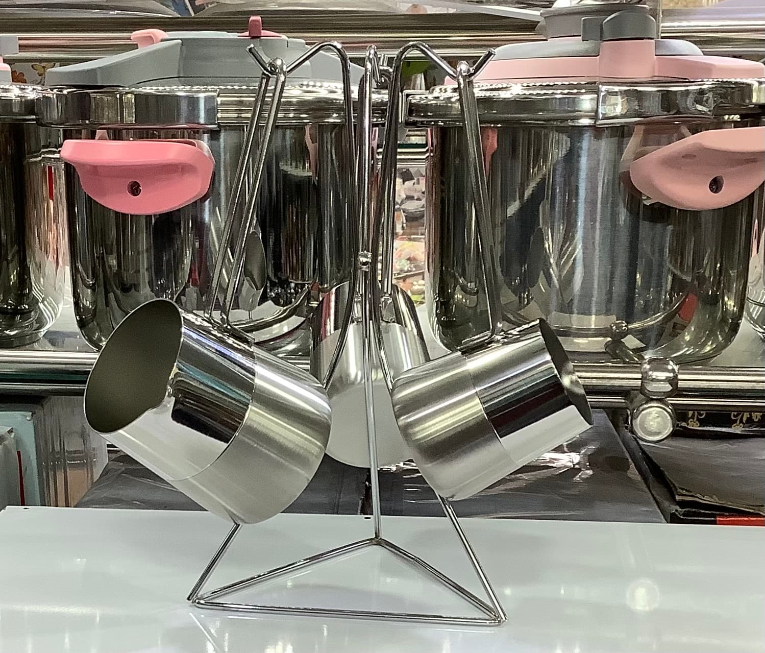 ست قهوه جوش ۴ تیکه استیل ترک Fabrika اصلی