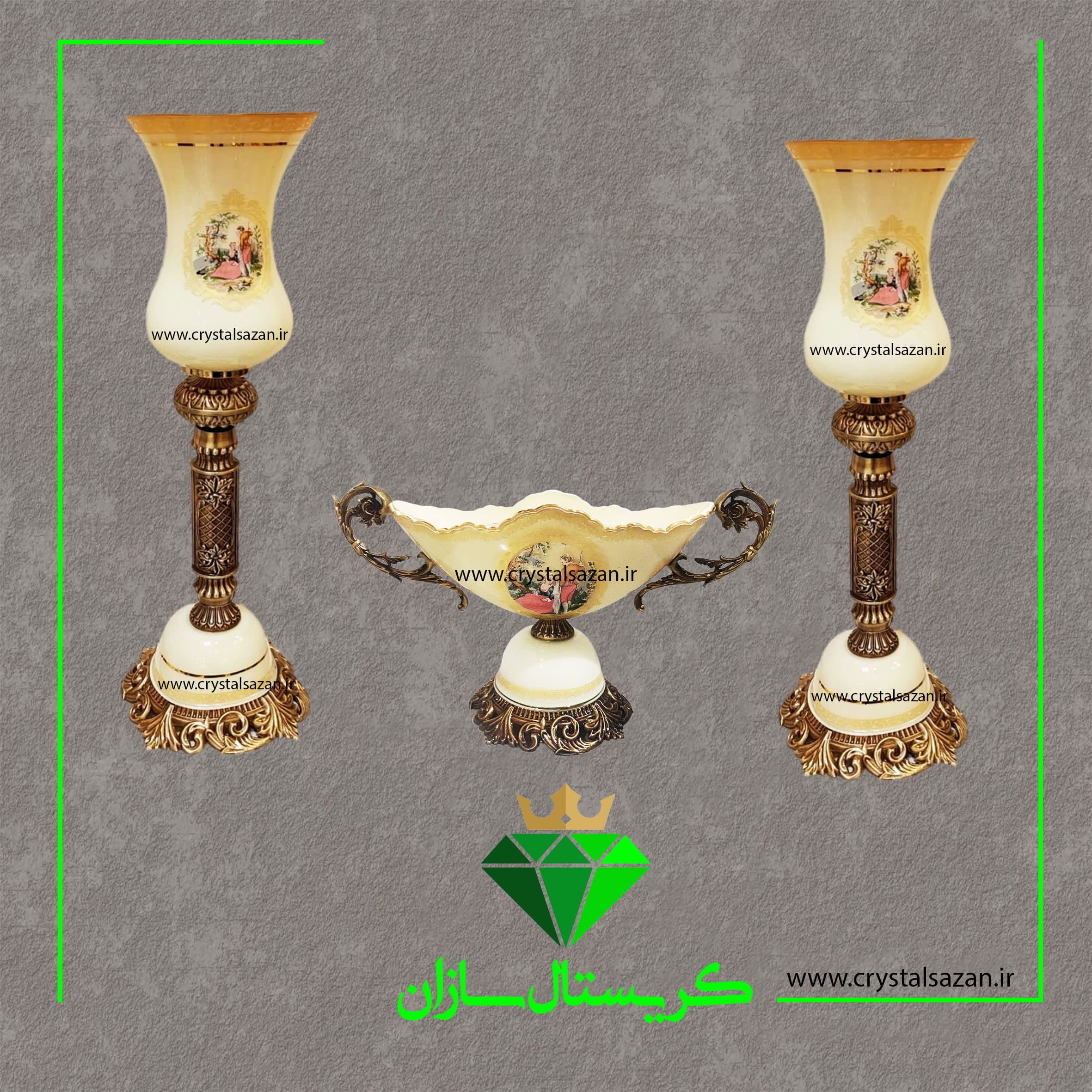 سه تیکه کریستال CS1764 کریستال سازان