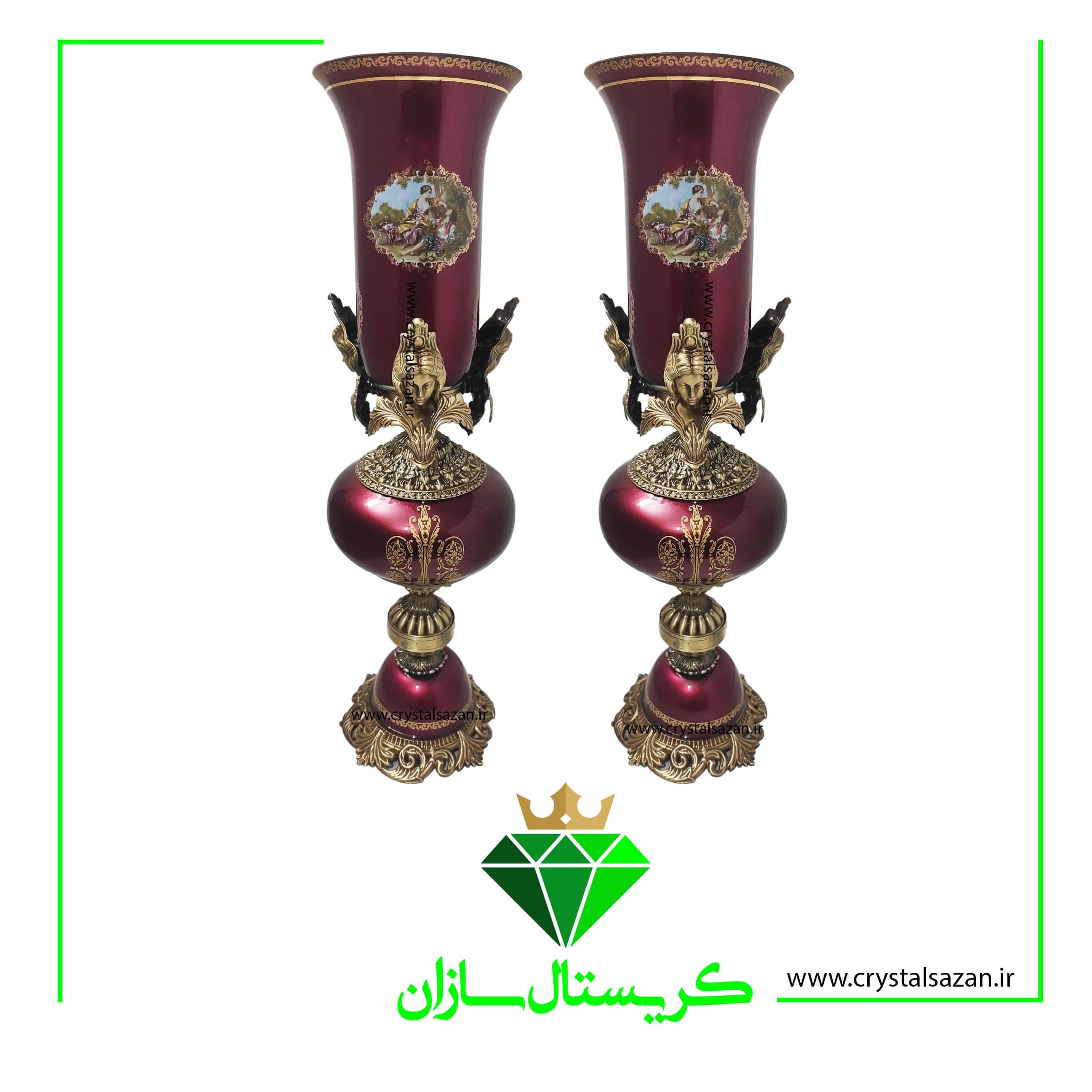شمعدان لاله بلند SH1558 کریستال سازان