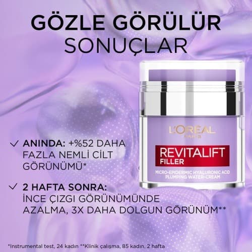 کرم آبرسان و حجم‌دهنده لورال مدل Revitalift Filler حجم 50 میلی‌لیتر — تصویر ۵