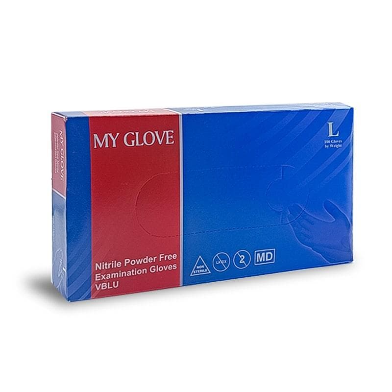 دستکش 100 عددی نیتریل آبی MY GLOVE