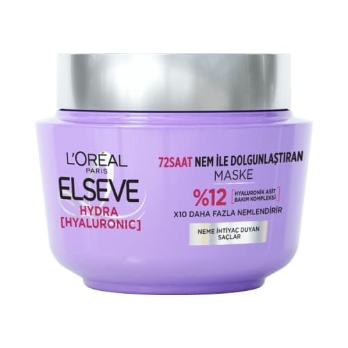 ماسک مو آبرسان و حجم دهنده لورال مدل Hydra Hyaluronic حجم 300 میلی لیتر