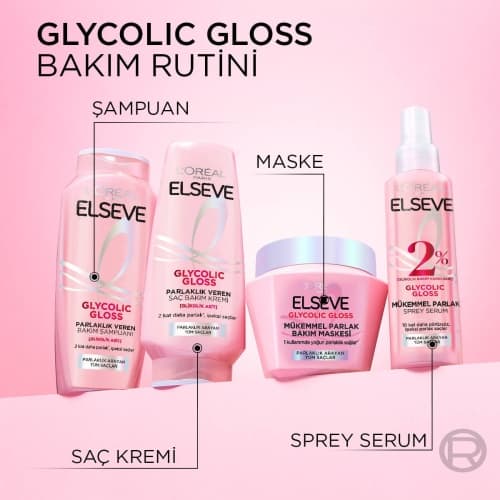ماسک مو السیو گلایکولیک گلاس Glycolic Gloss لورآل برای درخشندگی و براقیت مو ۳۰۰ میلی‌لیتر — تصویر ۸