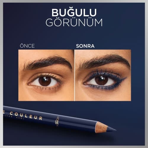 مداد چشم لورآل مدل Haute Couleur رنگ 130 Blue Suede – آبی جیر — تصویر ۴