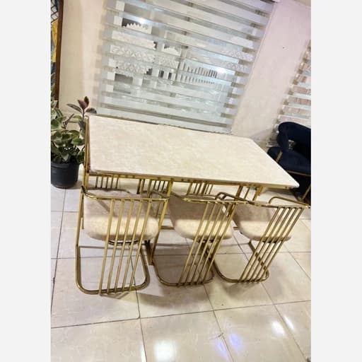 ناهارخوری 6 نفره آبکاری پرنسس مبلمان آپادانا apadana مدل 633696