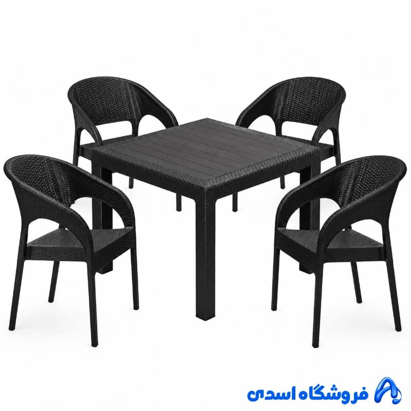 میز و صندلی 4 نفره پلیمری مدل جانا مبلمان آپادانا apadana مدل 633688
