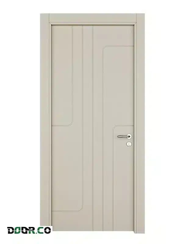 درب اتاق خواب سفید کلاسیک روکش PVC مدل P258