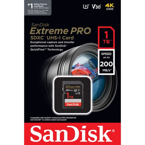 کارت حافظه سن دیسک SanDisk 1TB Extreme PRO UHS-I SDXC Memory Card 200MB/s — تصویر ۲