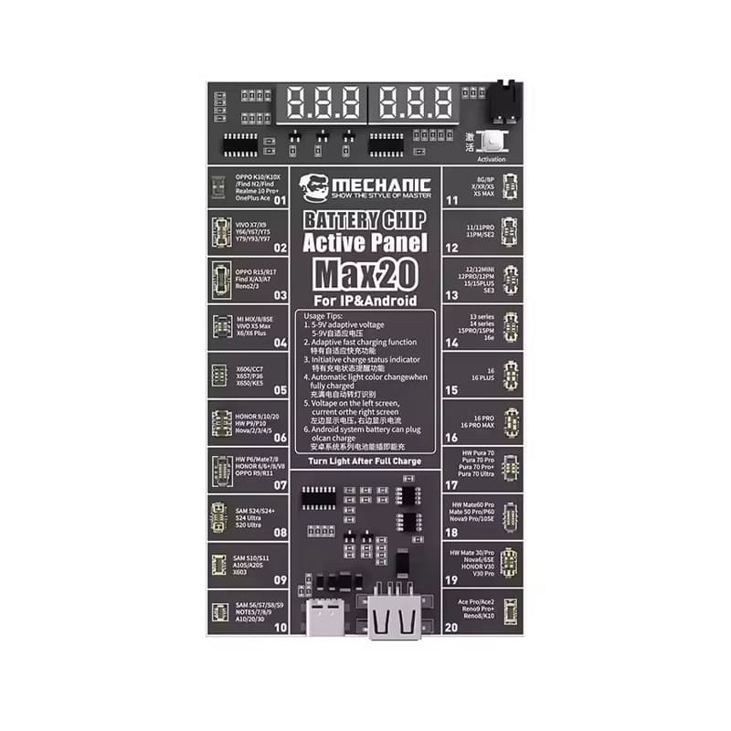 کیت شوک باتری موبایل آیفون و اندروید MECHANIC MAX 20
