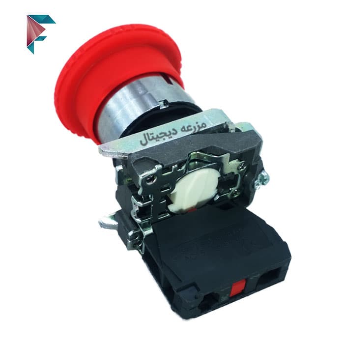 کلید قارچی قفل شو (چرخشی) XB4-BS542 (طرح اشنایدر مرغوب) — تصویر ۲