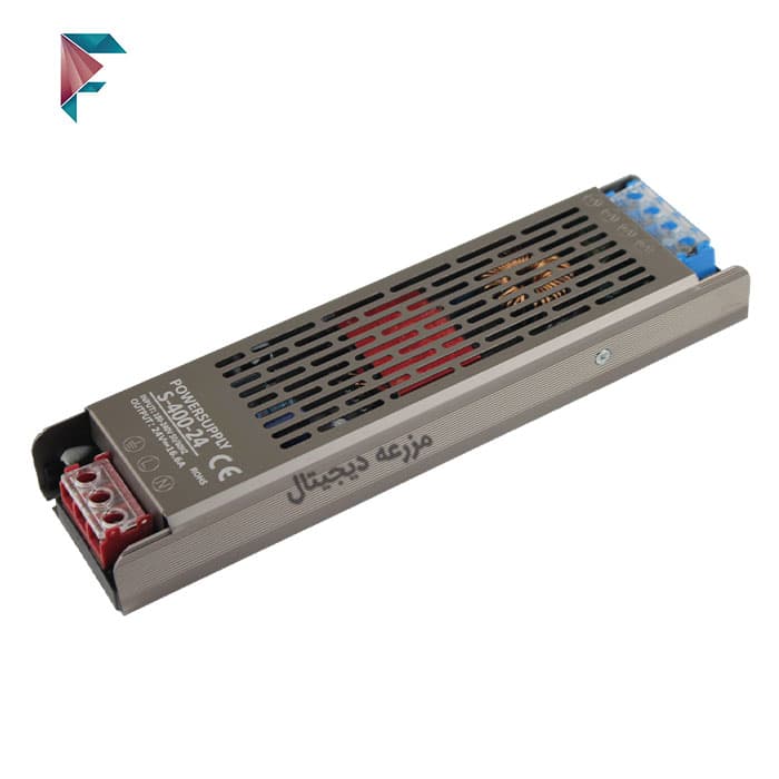 منبع تغذیه اسلیم 24 ولت400W | 16.6A | IP35 | S-400-24 — تصویر ۲