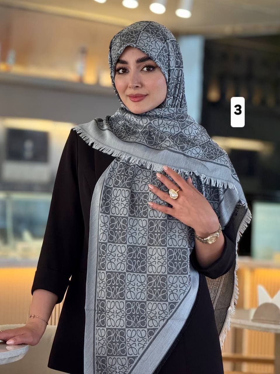 روسری کشمیر سه گوش کد ۱۰۹۸ — تصویر ۳