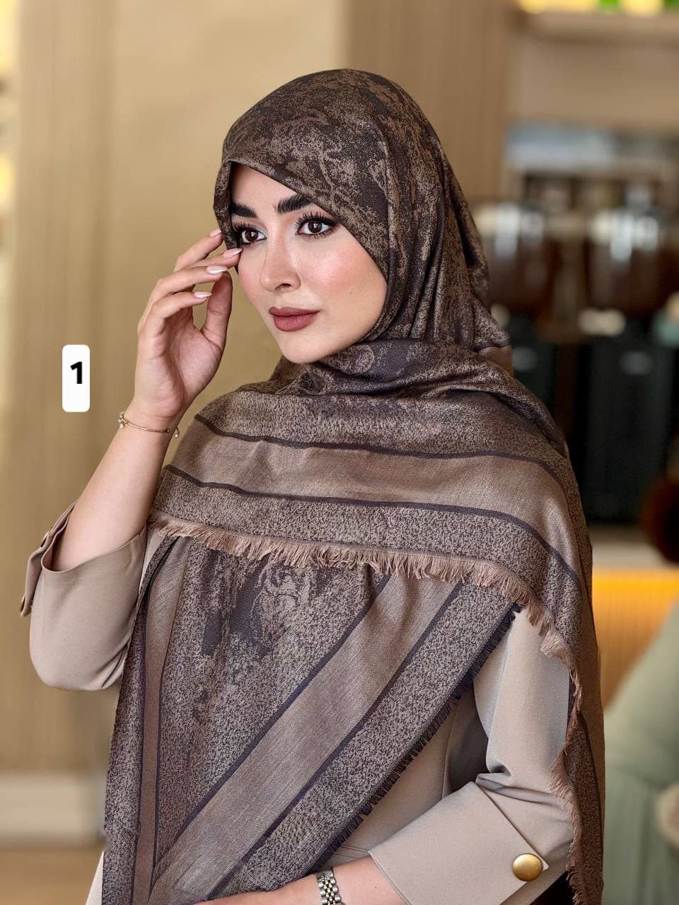 روسری نخ کشمیر دیور سه گوش کد ۱۰۹۴