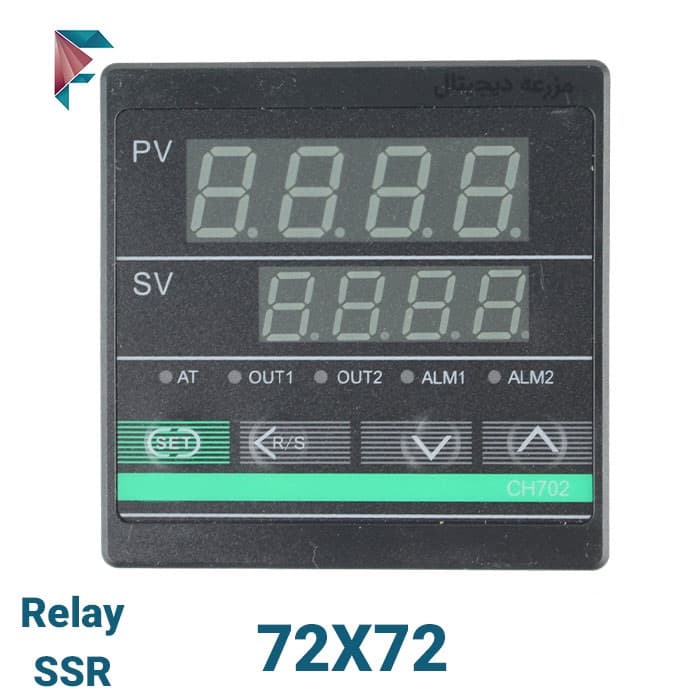ترموستات دیجیتال سایز 72 * 72 | خروجی رله و SSR | سنسور ورودی تیپ K