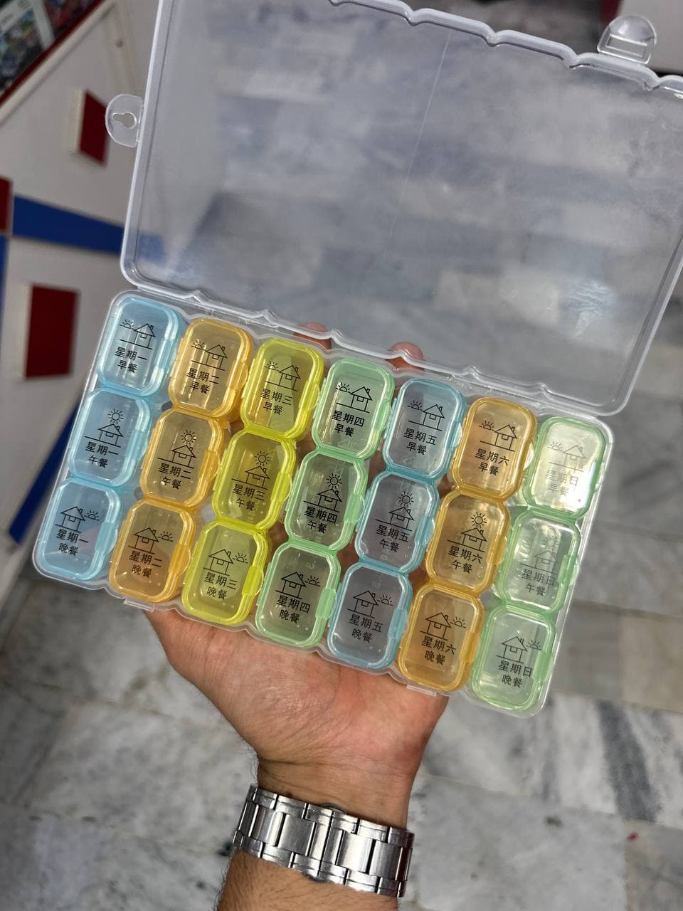 باکس نظم دهنده قرص و دارو ۷*۳ رنگی — تصویر ۶