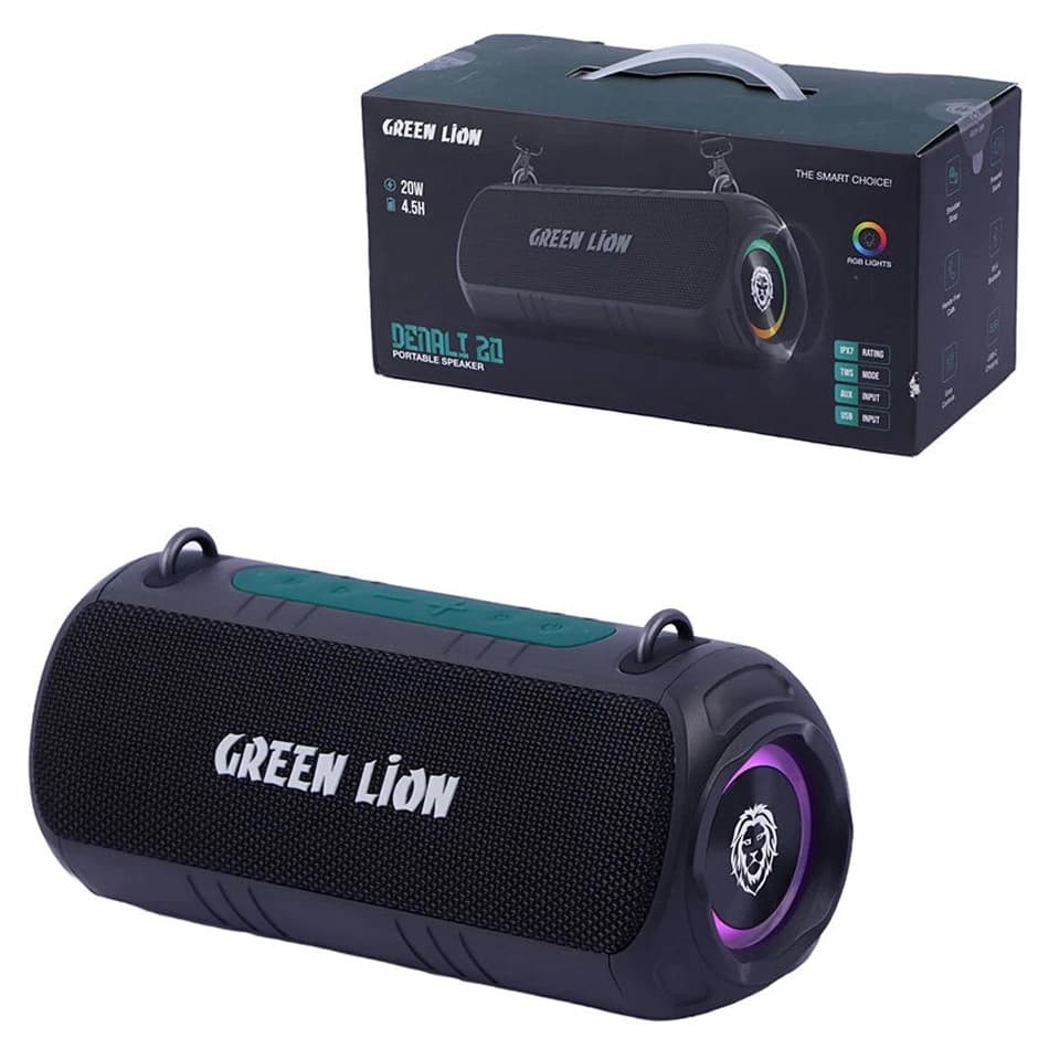 اسپیکر بلوتوثی 20 وات گرین لاین مدل Denali 20 GL-SP23 GNDESPR20WBK — تصویر ۶