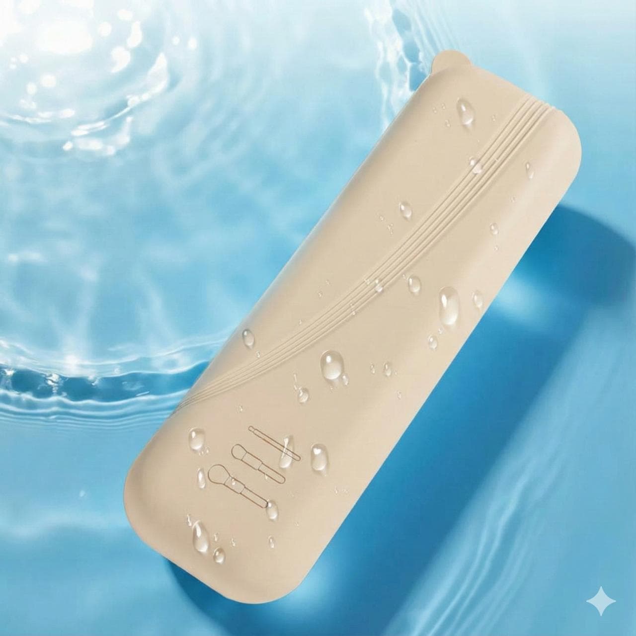 کیف براش آرایشی سیلیکونی مدل دکمهدار (بازشو از بغل) — تصویر ۵