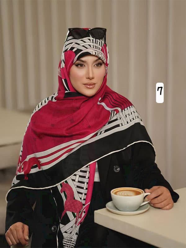 روسری نخ کشمیر کد ۱۰۴۳ — تصویر ۷