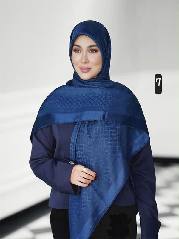 روسری ابریشم ژاکارد کد ۱۰۴۱ — تصویر ۷