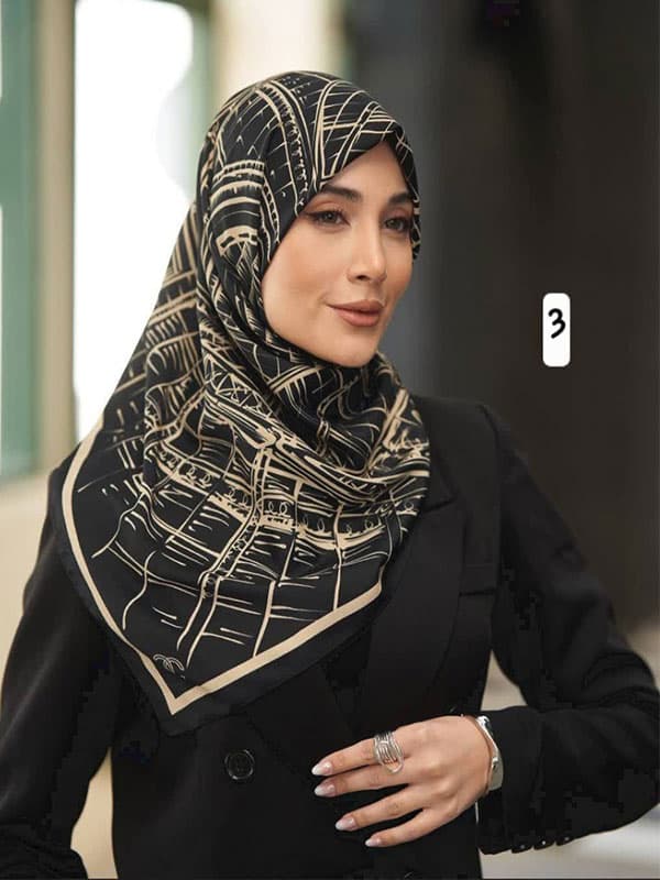 روسری ابریشم توییل کد ۱۰۳۳ — تصویر ۴