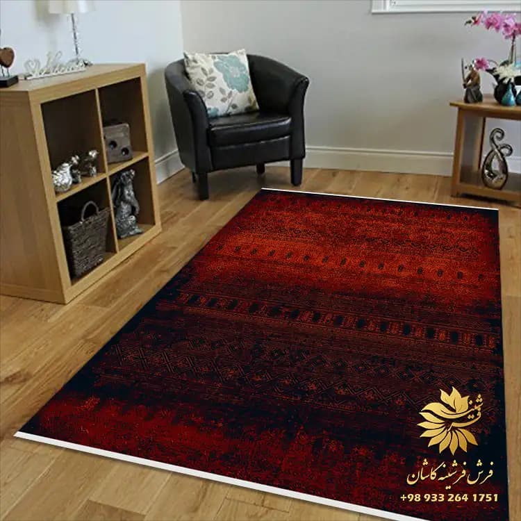فرشینه طرح گبه وینتیج قرمز با ترمز کد 38554