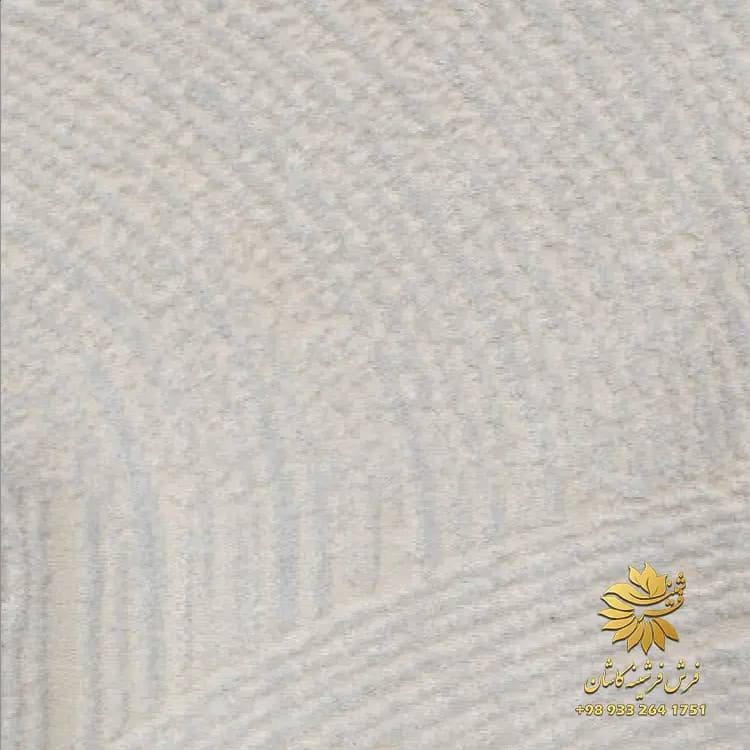 فرش پینترستی کرم با طراحی ساده کد 42099 — تصویر ۴