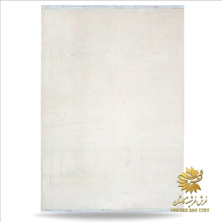 فرش پینترستی کرم با طراحی ساده کد 42099
