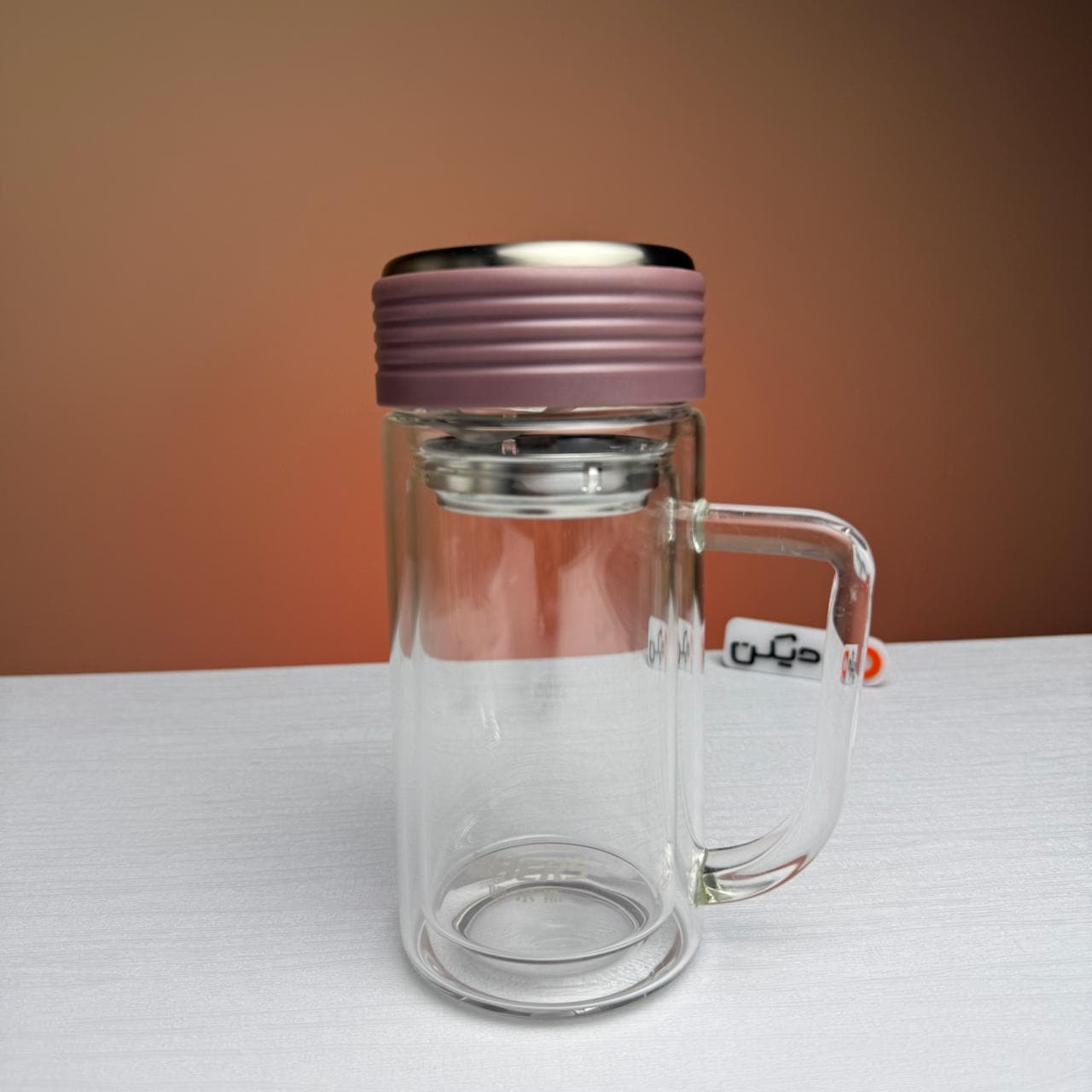 لیوان دمنوش دوجداره پیرکس HAERS LBL-400B-46 — تصویر ۴