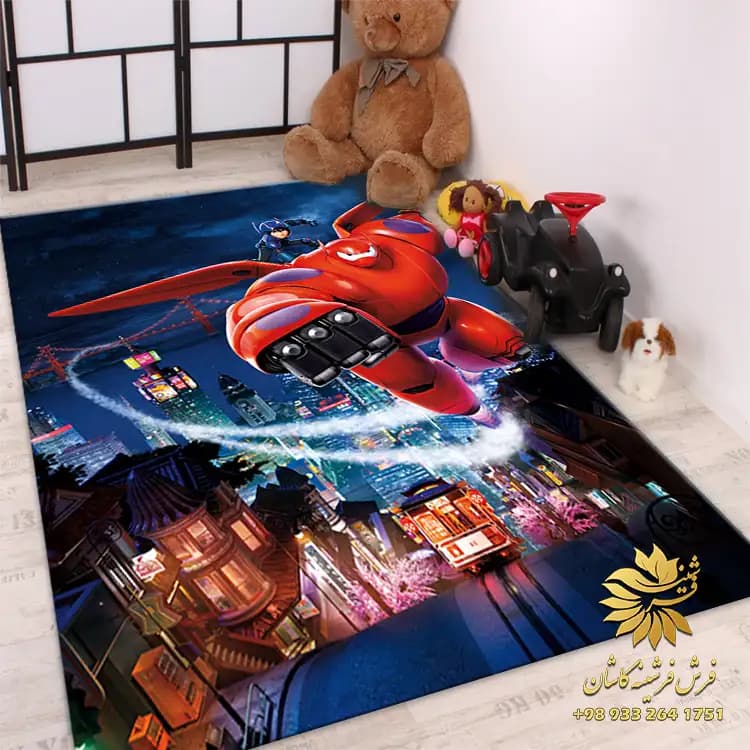فرش طرح کارتون بیمکس فرشینه کد b732